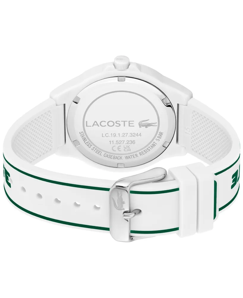 Lacoste Unisex Neocroc White Silicone Strap Watch 38mm