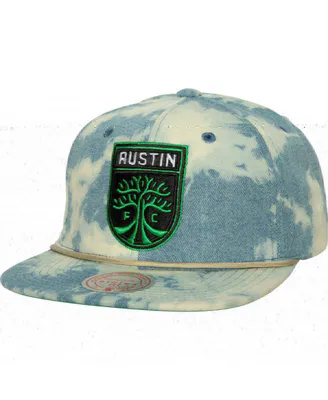 Men's Mitchell & Ness Blue Austin Fc Acid Wash Snapback Hat