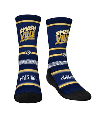 Youth Boys and Girls Rock 'Em Socks Nashville Predators Team Slogan Crew Socks