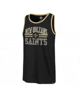 Men's '47 Brand Black New Orleans Saints Winger Franklin Tank Top