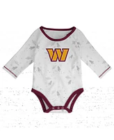Newborn and Infant Boys Girls White, Burgundy Washington Commanders Dream Team Onesie Pants Hat Set