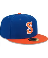 Men's New Era Blue Syracuse Mets Authentic Collection 59FIFTY Fitted Hat