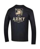 Men's Champion Black Army Knights Team Stack Long Sleeve T-shirt