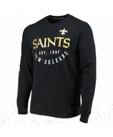 Men's Tommy Hilfiger Black New Orleans Saints Peter Long Sleeve T-shirt