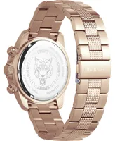 Plein Sport Men's Hurricane Rose Gold-Tone Stainless Steel Bracelet Watch 44mm