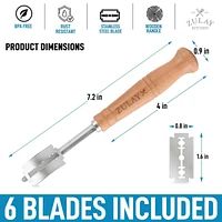 Zulay Kitchen Bread Lame Dough Scoring Tool - Hand Crafted Bread Scoring Tool to Cut Designs on Sourdough, Homemade Bread