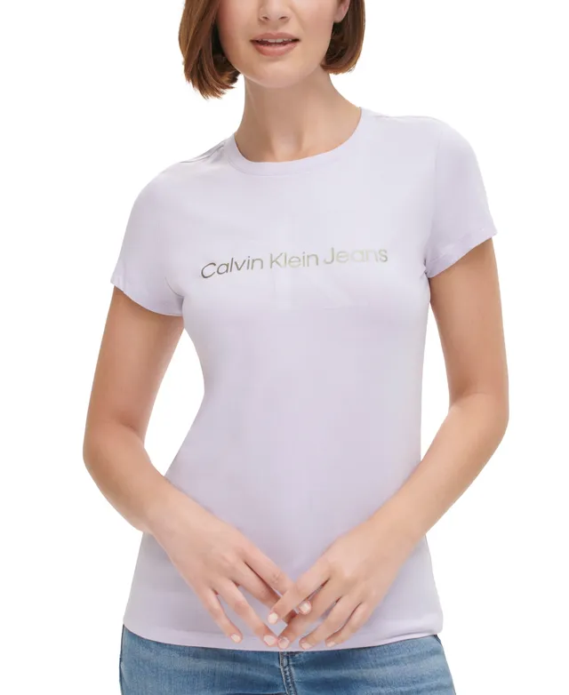 Calvin Klein Jeans Women's Monogram Logo Short-Sleeve Iconic T-Shirt |  Hawthorn Mall