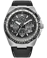 Citizen Eco-Drive Men's Chronograph Promaster Skyhawk Leather Strap Watch 46mm