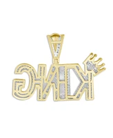 Men's Diamond King & Crown Pendant (1/2 ct. t.w.) in 10k Gold