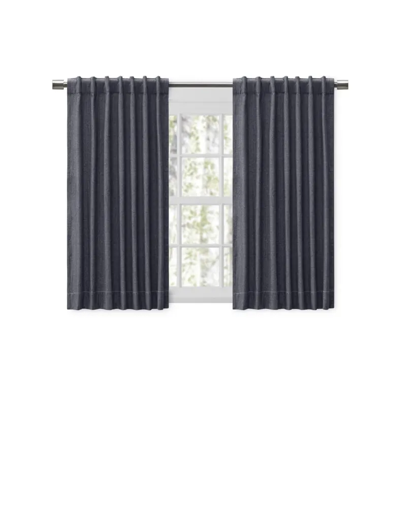 Ricardo Chevron 80C/20P Sustainable Unlined Rod Pocket w/Back Tabs Curtain Panel 48"W x 54"L