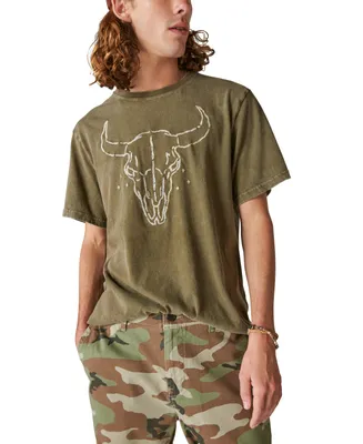 Lucky Brand Men's Steer Skull Short Sleeves T-shirt