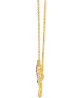 Le Vian Multicolor Diamond Hummingbird 19" Pendant Necklace (3/8 ct. t.w.) in 14k Gold