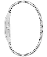 Caravelle designed by Bulova Men's Dress Stainless Steel Expansion Bracelet Watch 30mm - Silver