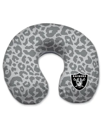 Las Vegas Raiders Cheetah Print Memory Foam Travel Pillow