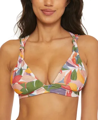 Becca Women's Printed Bora Bora Textured Swim Top