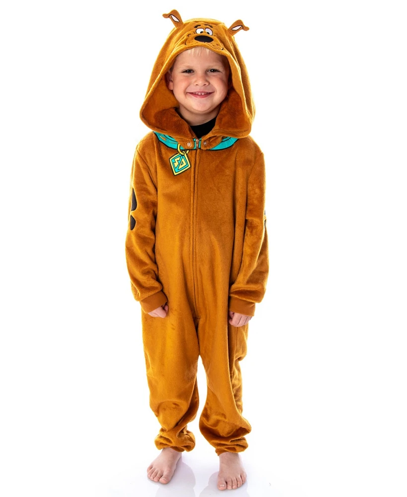Scooby Doo Toddler Kids Scooby Doo Unisex Costume Pajama Union Suit Onesie - Scooby