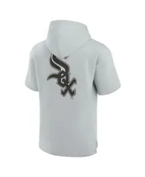 Men's and Women's Fanatics Signature Gray Chicago White Sox Super Soft Fleece Short Sleeve Hoodie