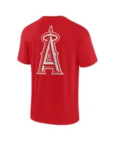 Men's and Women's Fanatics Signature Red Los Angeles Angels Super Soft Short Sleeve T-shirt