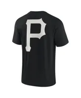 Men's and Women's Fanatics Signature Black Pittsburgh Pirates Super Soft Short Sleeve T-shirt