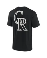 Men's and Women's Fanatics Signature Black Colorado Rockies Super Soft Short Sleeve T-shirt