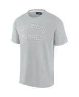 Men's and Women's Fanatics Signature Gray San Diego Padres Super Soft Short Sleeve T-shirt