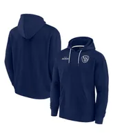 Men's and Women's Fanatics Signature Navy Milwaukee Brewers Super Soft Fleece Pullover Hoodie