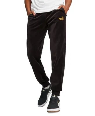 Puma Men's Ess+ Minimal Gold Velour Track Pants