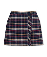 Hope & Henry Big Girls Flannel Pull-On Ruffle Skirt