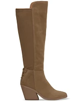 Lucky Brand Women's Mekinna Lace-Up Stacked-Heel Dress Boots