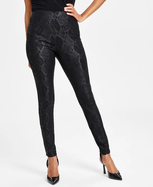 I.n.c. International Concepts Petite Mixed-Media Ponte Skinny Pants,  Created for Macy's