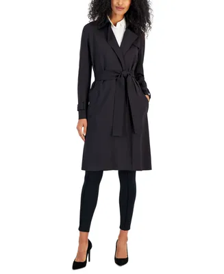 Anne Klein Women's Long Compression Trench Coat, Created for Macy's