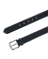 Trafalgar Men's Caelen Plaid Embossed Leather Belt
