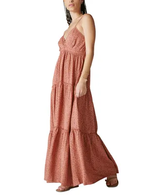 Lucky Brand Women's Paisley-Print Tiered Maxi Dress