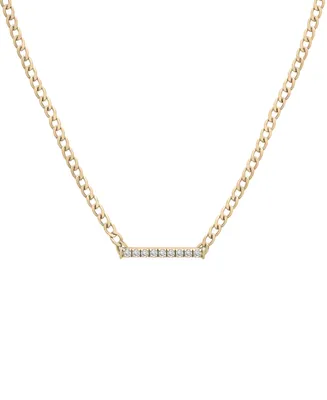 Audrey by Aurate Diamond Bar 18" Pendant Necklace (1/6 ct. t.w.) in Gold Vermeil, Created for Macy's