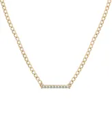 Audrey by Aurate Diamond Bar 18" Pendant Necklace (1/6 ct. t.w.) in Gold Vermeil, Created for Macy's