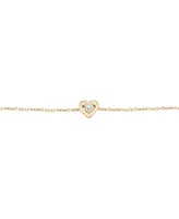 Audrey by Aurate Diamond Heart Link Bracelet (1/10 ct. t.w.) in Gold Vermeil, Created for Macy's