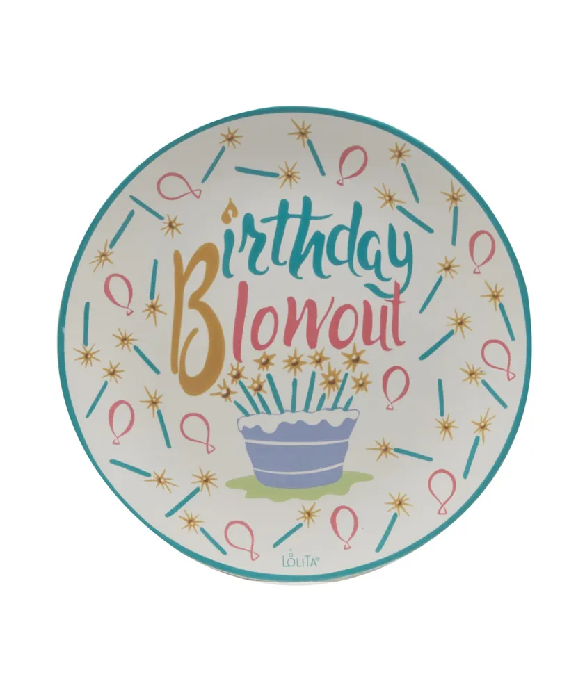 Certified International Lolita Birthday Bash 4 Piece Dessert Plate