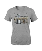 Big Girls Fanatics Heather Gray Vegas Golden Knights 2023 Stanley Cup Champions Locker Room T-shirt