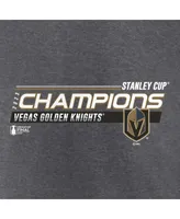 Men's Fanatics Heather Charcoal Vegas Golden Knights 2023 Stanley Cup Champions Shift Performance T-shirt