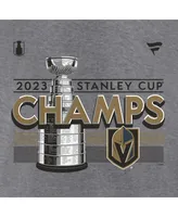 Men's Fanatics Heather Gray Vegas Golden Knights 2023 Stanley Cup Champions Locker Room Performance T-shirt