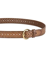 Levi's Women's Studded Fully Adjustable Perforated Leather Belt