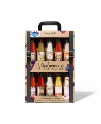 Thoughtfully Gourmet, Global Spice and Hot Sauce Collection Gift Set, Set of 10
