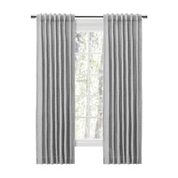 Ricardo Chevron 80C/20P Sustainable Unlined Rod Pocket w/Back Tabs Curtain Panel 48"W x 63"L