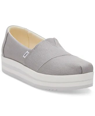 Toms Women's Alpargata Canvas Slip On Platform Flats