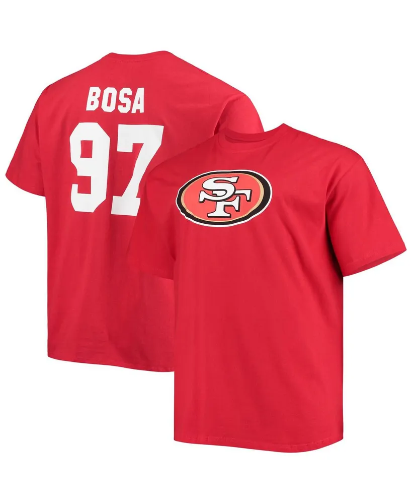 Men's Fanatics Nick Bosa Scarlet San Francisco 49ers Big and Tall Player Name and Number T-shirt