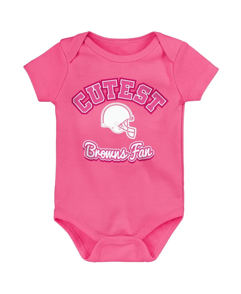 Girls Newborn and Infant Pink Cleveland Browns Cutest Fan Bodysuit