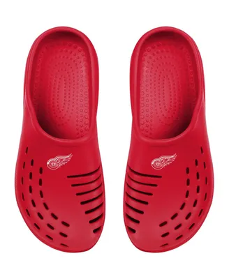 Big Boys and Girls Foco Red Detroit Wings Sunny Day Clogs