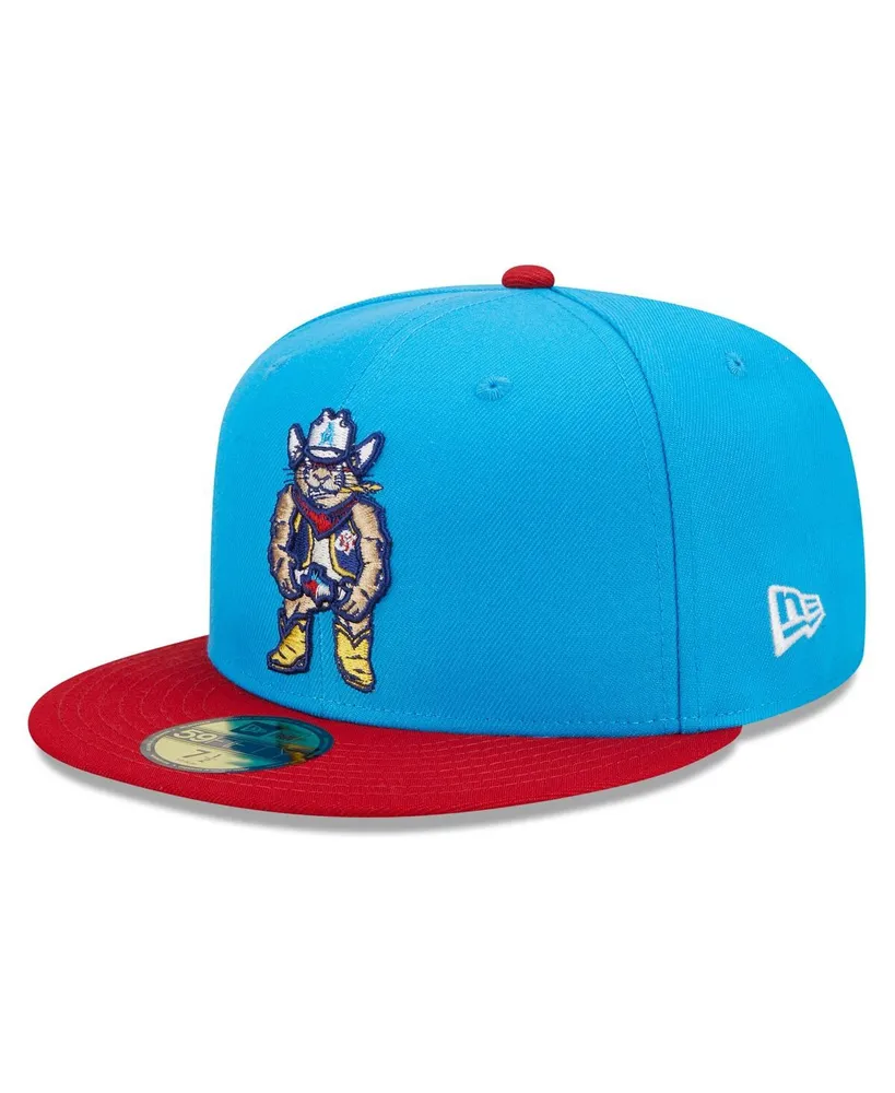 Men's New Era Blue, Red Amarillo Sod Poodles Marvel x Minor League 59FIFTY Fitted Hat