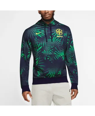 Men's Nike Navy Brazil Women's National Team Club Fleece Pullover Hoodie