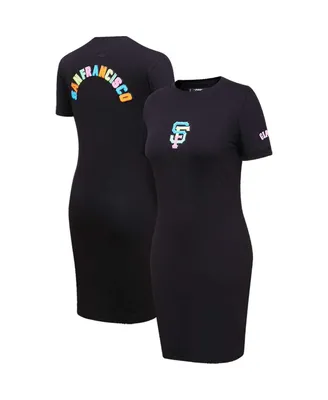 Women's Pro Standard Black San Francisco Giants Washed Neon Bodycon Dress